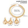Punk Style Detachable Metal Semicircle Beaded Pendant Necklace With Geometric Pattern And Electroplating Treatment
