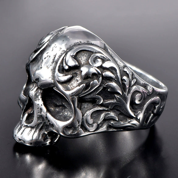 Punk Style Domineering Titanium Steel Unisex Ushaped Retro Ring With Electroplating