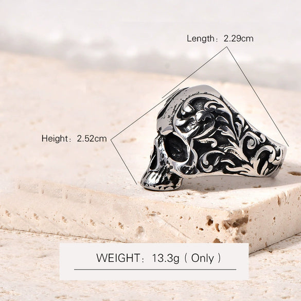 Punk Style Domineering Titanium Steel Unisex Ushaped Retro Ring With Electroplating
