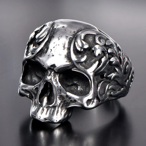 Punk Style Domineering Titanium Steel Unisex Ushaped Retro Ring With Electroplating
