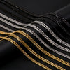 Punk Style Doublewoven Sixchain Stainless Steel Necklace With Wave Pattern And Electroplating Treatment