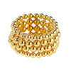 Punk Style Exaggerated Ball Chain Multilayer Bracelet Hiphop Geometric Mixed Material Electroplated Hand Accessories Set