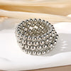 Punk Style Exaggerated Ball Chain Multilayer Bracelet Hiphop Geometric Mixed Material Electroplated Hand Accessories Set