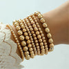 Punk Style Exaggerated Round Bead Chain Geometric Metal Alloy Electroplated Women's Sixpiece Bracelet