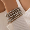 Punk Style Exaggerated Round Bead Chain Geometric Metal Alloy Electroplated Women's Sixpiece Bracelet
