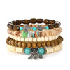 Punk Style Geometric Artificial Leather Handwoven Men's Bracelet Sixpiece Set