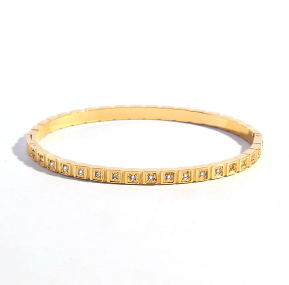 Punk Style Geometric Hshaped Electroplated Stainless Steel Bracelet Jewelry