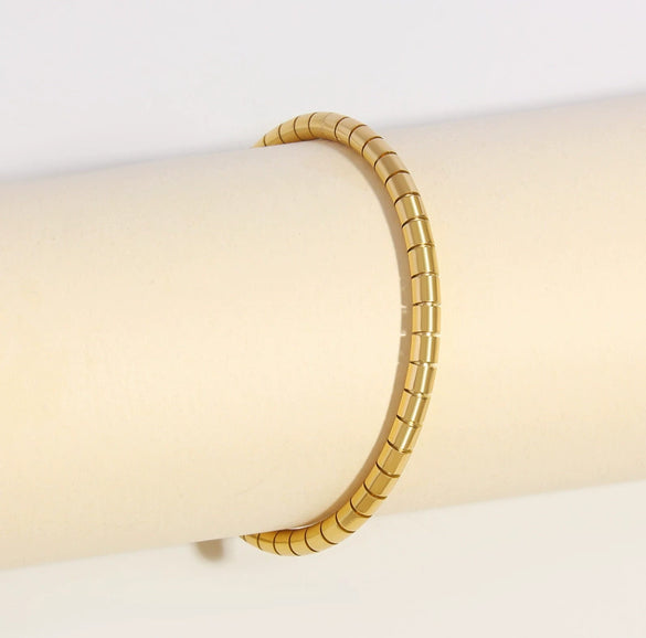 Punk Style Geometric Hshaped Electroplated Stainless Steel Bracelet Jewelry
