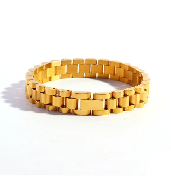 Punk Style Geometric Hshaped Electroplated Stainless Steel Bracelet Jewelry