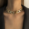 Punk Style Hiphop Plastic Geometric Chain Necklace For Women