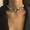 Punk Style Hiphop Plastic Geometric Chain Necklace For Women