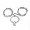 Punk Style Lock Pendant Alloy Bracelet With Geometric Pattern And Electroplating For Women