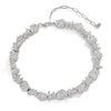 Punk Style Metal Geometric Fold Necklace For Women With Electroplating