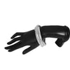 Punk Style Metal Threelayer Stacking Geometric Crossfold Chain Bracelet For Women With Electroplating