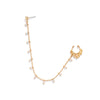 Punk Style Piercing Jewelry Imitation Pearl Butterfly Tassel Chain Earrings And Nose Clips For Women Iron Copper Electroplating Animals Zodiac