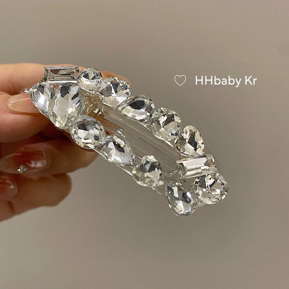 Punk Style Rhinestone Oval Hairpin For Women