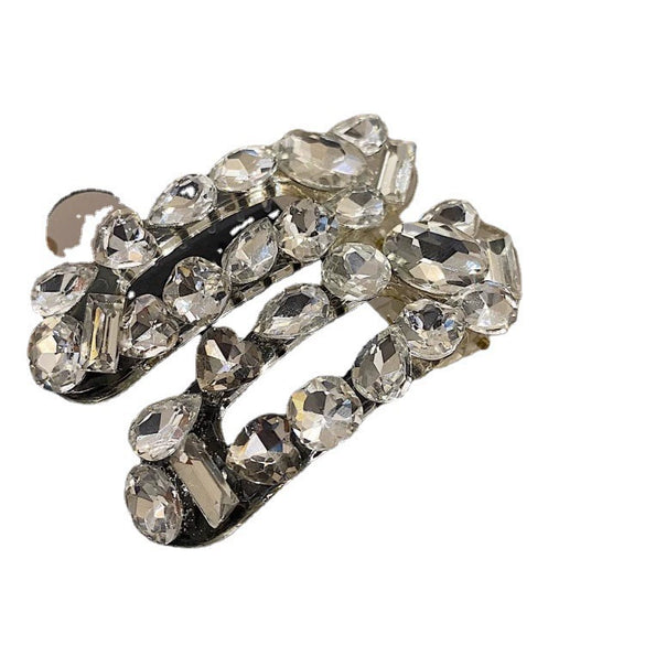 Punk Style Rhinestone Oval Hairpin For Women