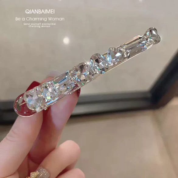 Punk Style Rhinestone Oval Hairpin For Women