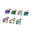 Punk Style Snake Animals Metal Inlay Moonstone Cartilage Earrings Titanium Steel Screw Rod