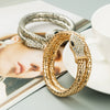 Punk Style Snake Wrap Bracelet Alloy Rhinestone Diamond Accent Unisex Jewelry For Men And Women