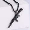 Punk Style Stainless Steel Ammunition Ak Rifle And Pistol Pendant With Doll Pattern For Men