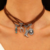 Punk Style Stainless Steel And Alloy Rivet Cross Handmade Clavicle Chain Necklace For Men And Women