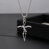 Punk Style Stainless Steel And Alloy Rivet Cross Handmade Clavicle Chain Necklace For Men And Women