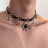 Punk Style Stainless Steel And Alloy Rivet Cross Handmade Clavicle Chain Necklace For Men And Women