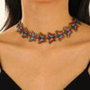 Punk Style Stainless Steel And Alloy Rivet Cross Handmade Clavicle Chain Necklace For Men And Women