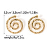Punk Style Stainless Steel Electroplated Vortex Hollow Spiral Mosquito Incense Earrings Jewelry