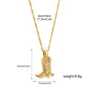 Punk Style Stainless Steel Long Chain Pendant Necklace With Electroplating