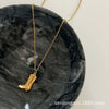 Punk Style Stainless Steel Long Chain Pendant Necklace With Electroplating