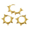 Punk Style Stainless Steel Round Pointed Cone Rivet Electroplated Unisex Earrings