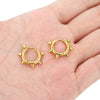 Punk Style Stainless Steel Round Pointed Cone Rivet Electroplated Unisex Earrings