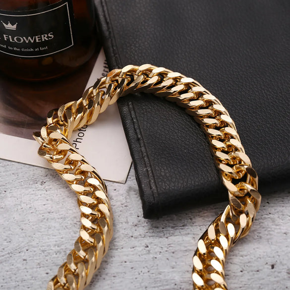 Punk Style Thick Chain Gold-Plated Alloy Necklace Wholesale Gooddiy
