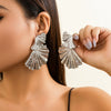 Punk Style Zinc Alloy Leaf Earrings For Women With Electroplating