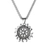 Punk Sun Skull Alloy Titanium Steel Plating Men'S Pendant Necklace