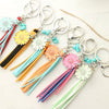 Punk Trend Fluorescent Sunflower Metal Pendant Keychain