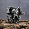 Punk Vintage Sheep Head Shape Stainless Steel Ring