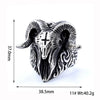 Punk Vintage Sheep Head Shape Stainless Steel Ring