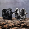Punk Vintage Sheep Head Shape Stainless Steel Ring