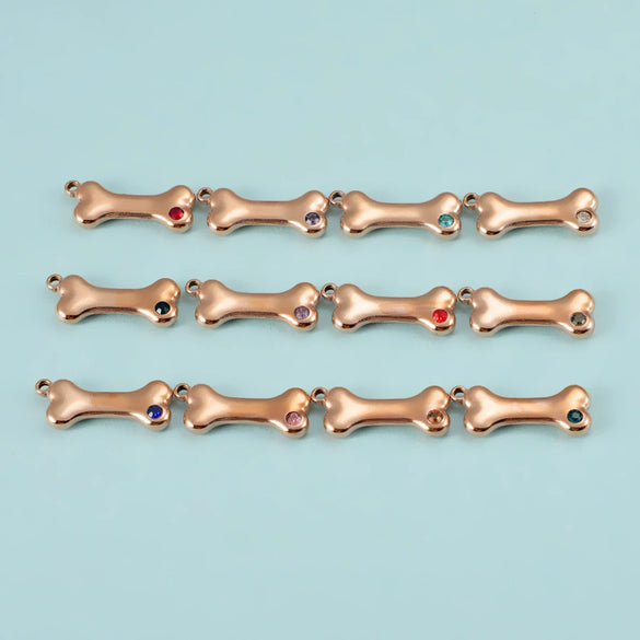 Puppy Bone Pendant Jewelry Accessories Stainless Steel Inlaid Electroplating