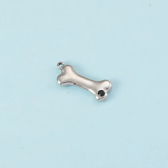 Puppy Bone Pendant Jewelry Accessories Stainless Steel Inlaid Electroplating