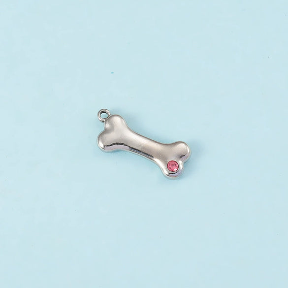 Puppy Bone Pendant Jewelry Accessories Stainless Steel Inlaid Electroplating