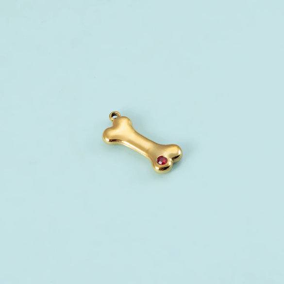 Puppy Bone Pendant Jewelry Accessories Stainless Steel Inlaid Electroplating
