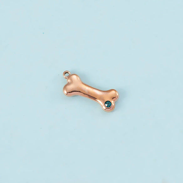 Puppy Bone Pendant Jewelry Accessories Stainless Steel Inlaid Electroplating