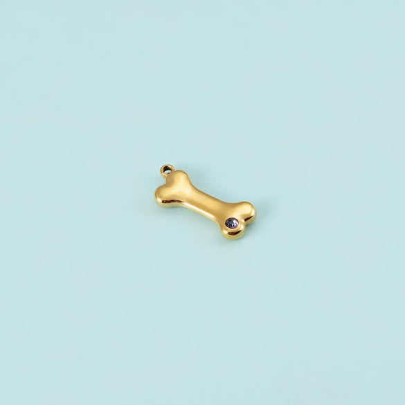 Puppy Bone Pendant Jewelry Accessories Stainless Steel Inlaid Electroplating