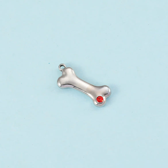 Puppy Bone Pendant Jewelry Accessories Stainless Steel Inlaid Electroplating