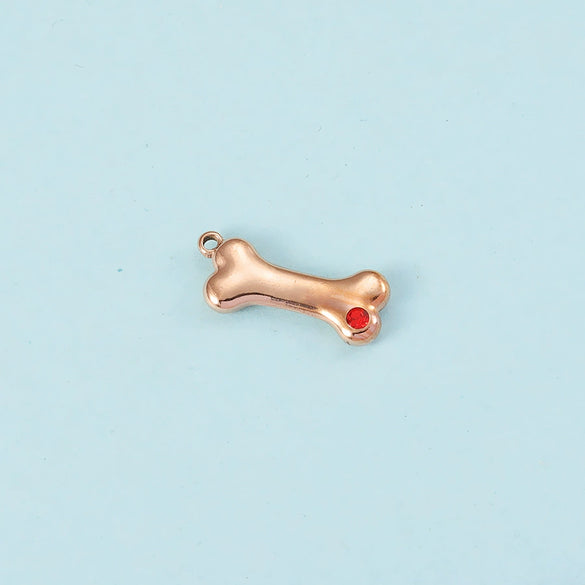 Puppy Bone Pendant Jewelry Accessories Stainless Steel Inlaid Electroplating