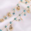 Pure Copper Rhinestone Shell Chain Headwear Tassel Chain Jewelry Accessories